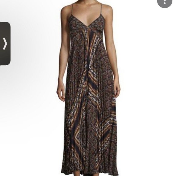 ALC Katia Cross Back Pleated Midi Dress Size 6 - Picture 1 of 6